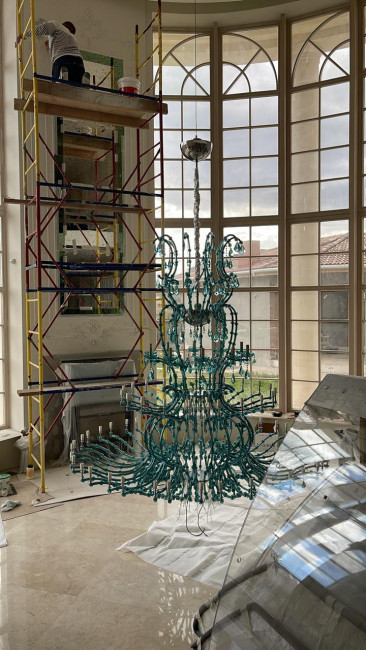 Монтаж основания люстры к подъемнику LIFTER-200RF